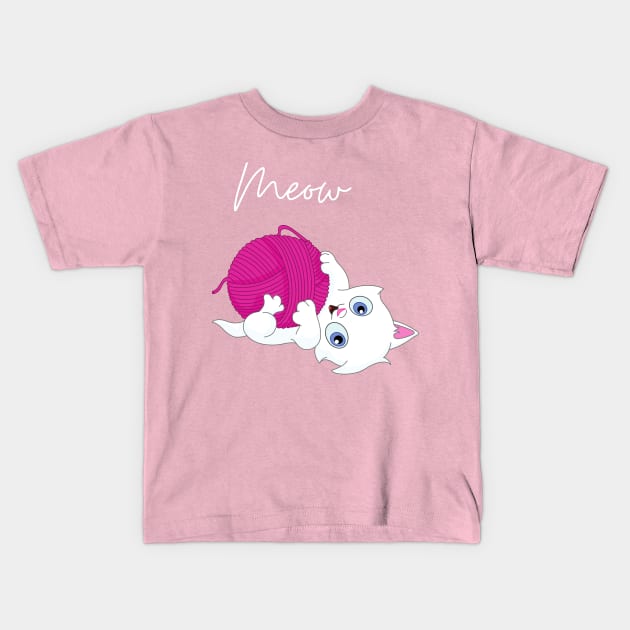 Kitten lover Kids T-Shirt by Courtney's Creations